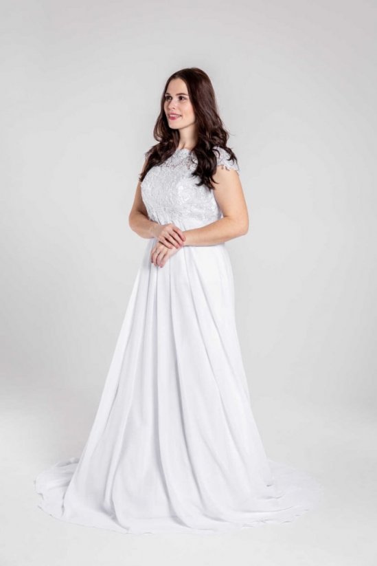 Svadobné šaty Veronika - Farba: Biela, Veľkosť: 46