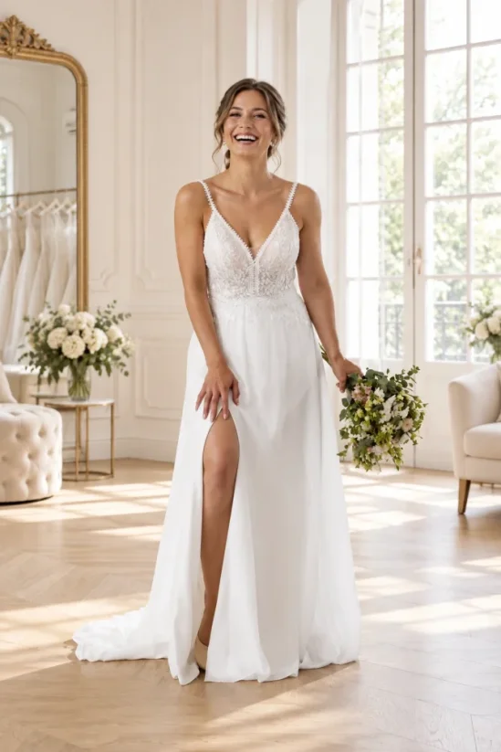 Svatební šaty Sylvie - Barva: Ivory, Velikost: 34