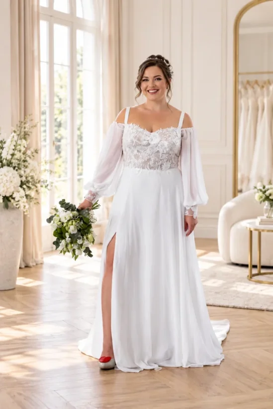 Svatební šaty Ariana - Barva: Ivory, Velikost: 38
