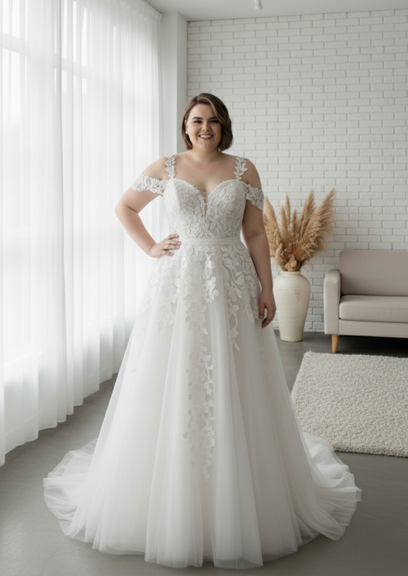 Svadobné šaty Nora - Farba: Ivory, Veľkosť: 46