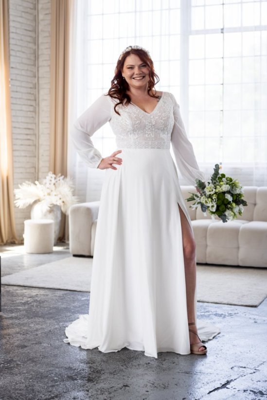 Svadobné šaty Kristýna - Farba: Ivory, Veľkosť: 46