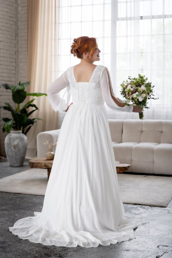 Svadobné šaty Olívie - Farba: Ivory, Veľkosť: 46