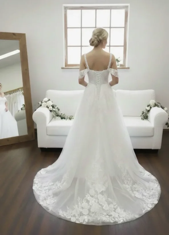 Svadobné šaty Avery - Farba: Ivory, Veľkosť: 38