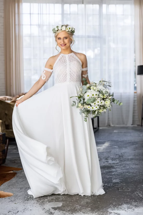 Svadobné šaty Elsa - Farba: Ivory, Veľkosť: 46