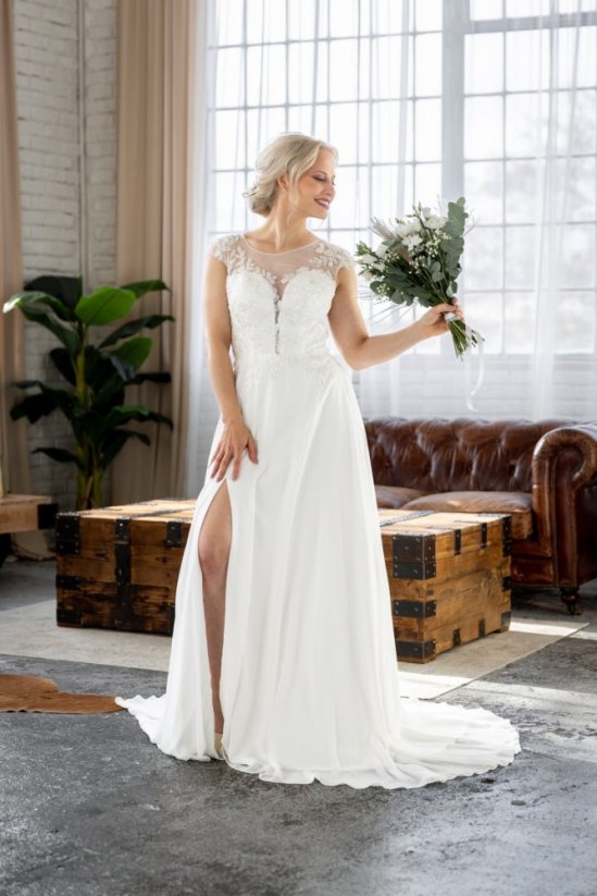 Svadobné šaty Amanda - Farba: Ivory, Veľkosť: 38