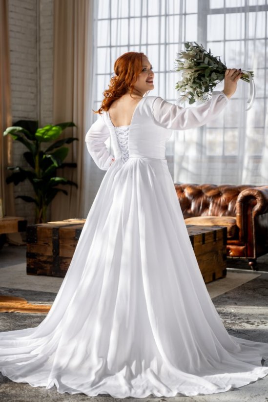 Svadobné šaty Zoey - Farba: Biela, Veľkosť: 46