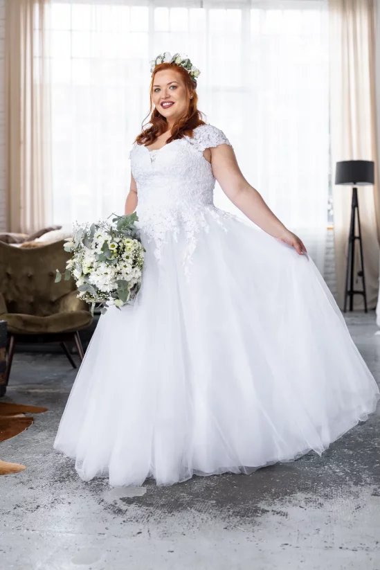 Svadobné šaty Rozálie - Farba: Biela, Veľkosť: 48