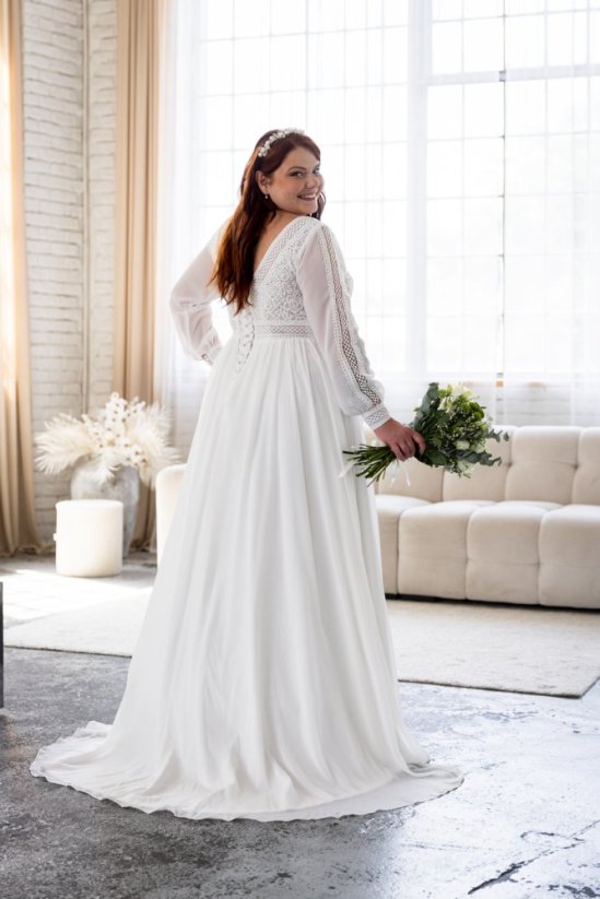 Svadobné šaty Eleanora - Farba: Ivory, Veľkosť: 44