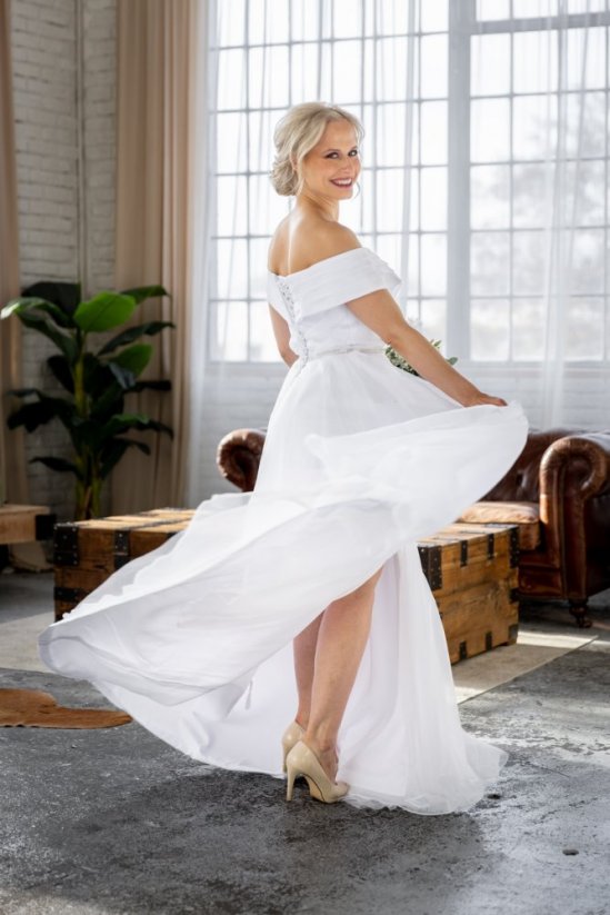 Svadobné šaty Amálka - Farba: Biela, Veľkosť: 36
