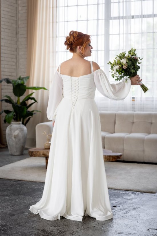Svatební šaty Valentýna - Barva: Ivory, Velikost: 50
