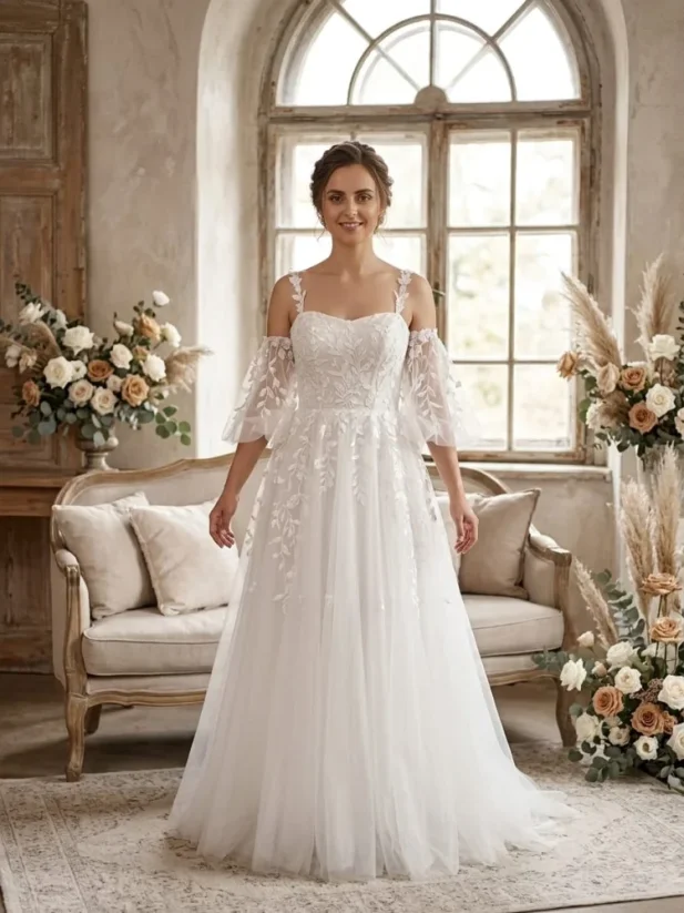 Svatební šaty Laura - Barva: Ivory, Velikost: 32