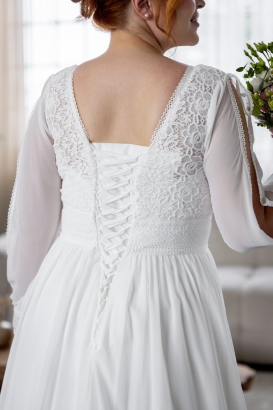 Svatební šaty Olívie - Barva: Ivory, Velikost: 46