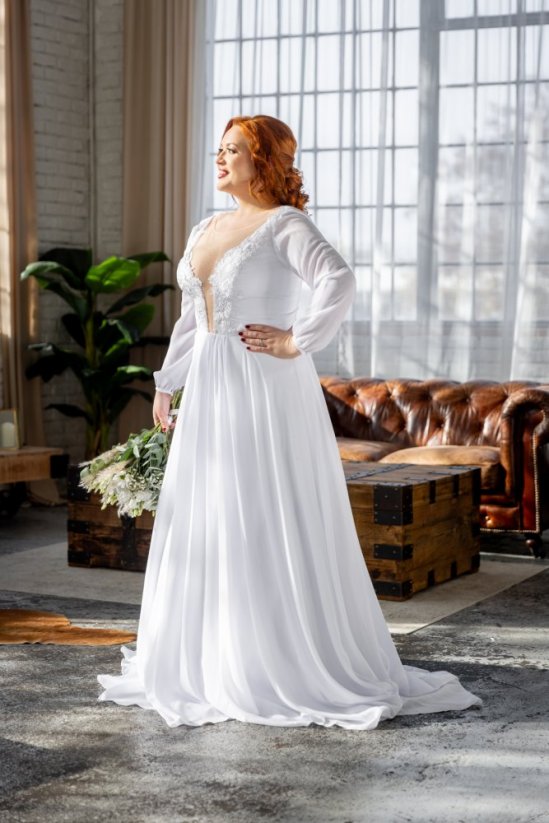 Svadobné šaty Zoey - Farba: Biela, Veľkosť: Šaty na mieru