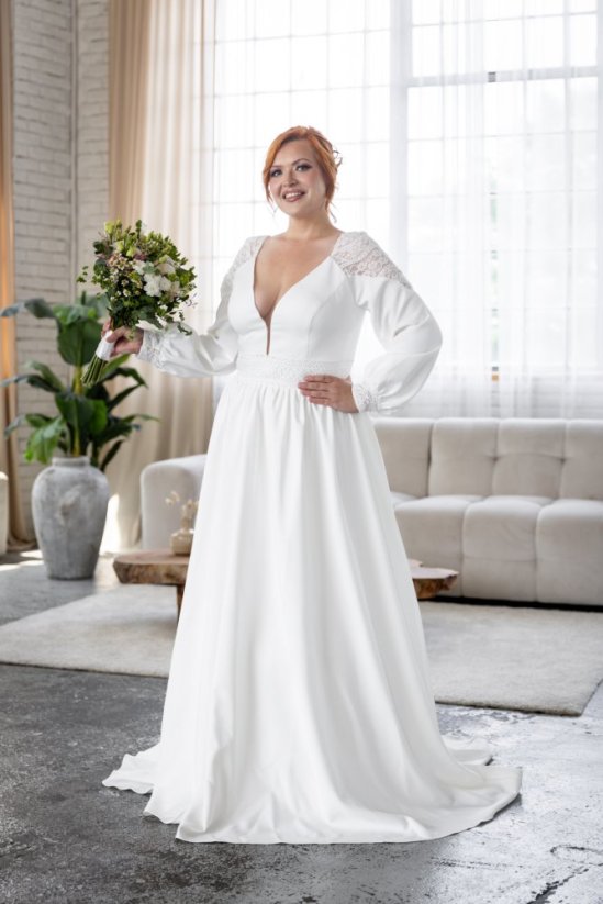 Svadobné šaty Ema - Farba: Ivory, Veľkosť: 46