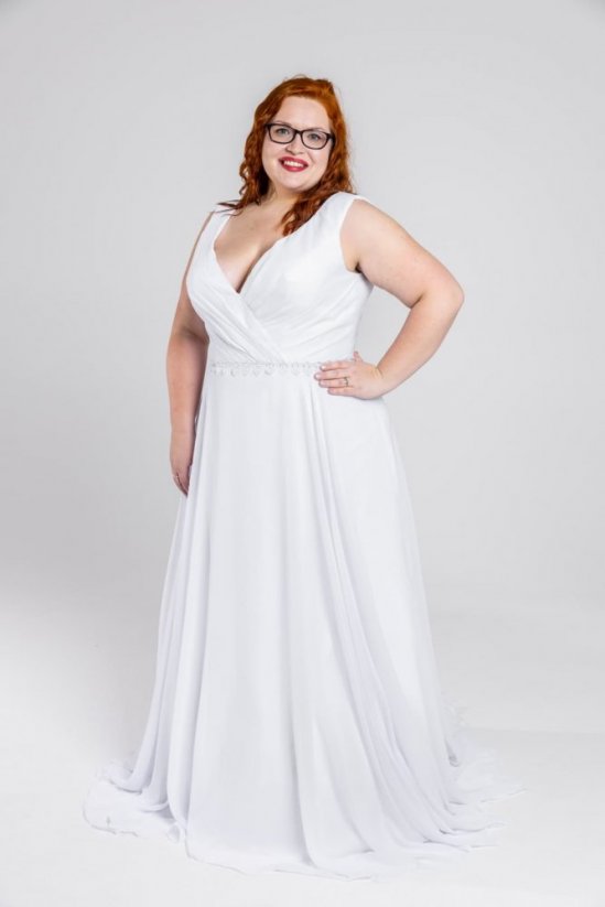 Svadobné šaty Alice - Farba: Biela, Riešenie chrbta: Šnurovanie, Veľkosť: Šaty na mieru