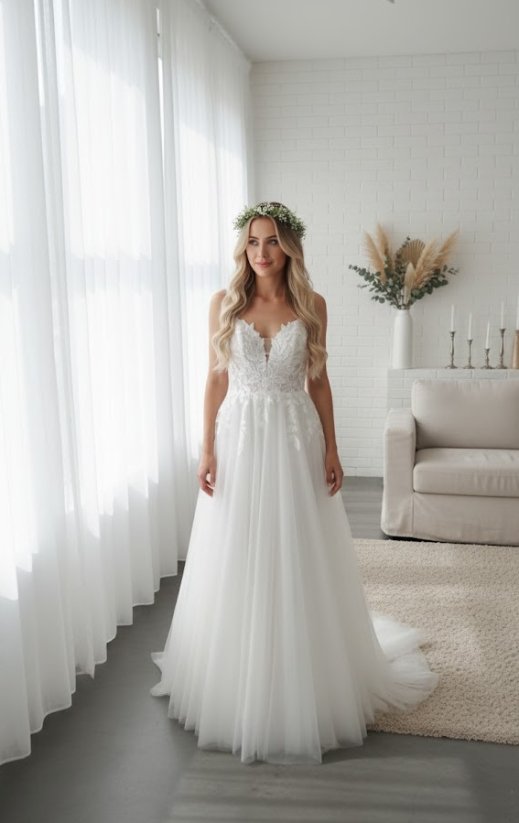 Svadobné šaty Paige - Farba: Ivory, Veľkosť: 36