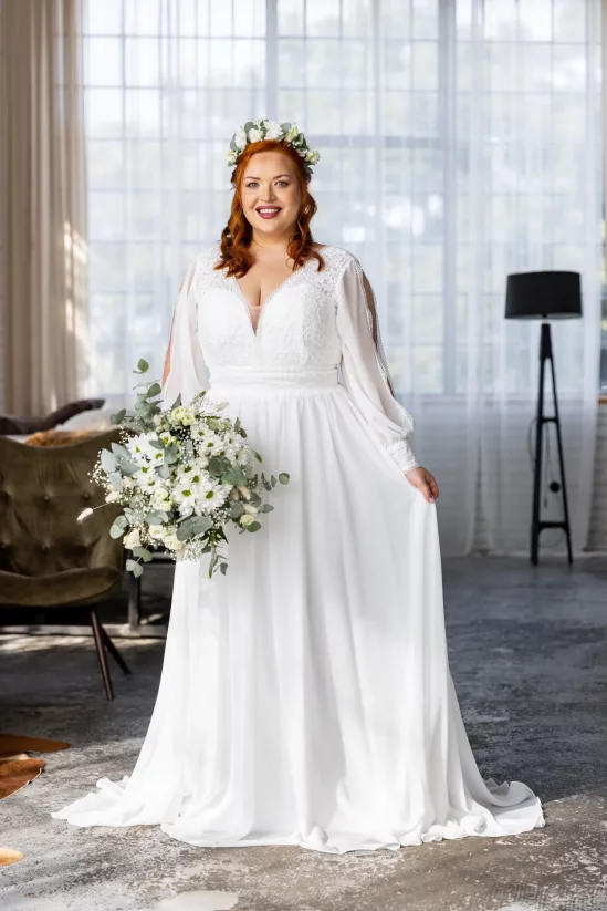 Svatební šaty Olívie - Barva: Ivory, Velikost: Šaty na míru